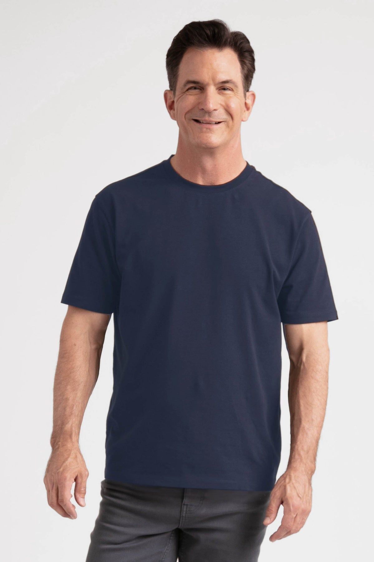 Organic Neck T-Shirt 6 Pack (Relaxed Fit) / Navy