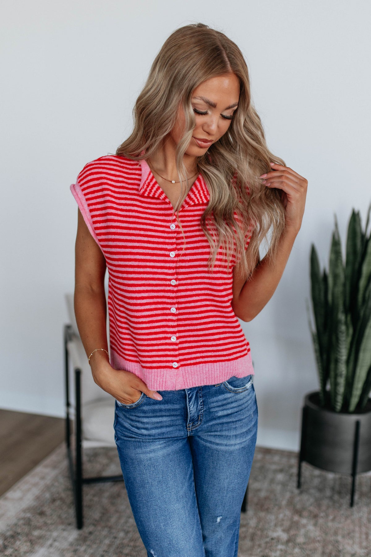 Amelia Striped Cardigan Top