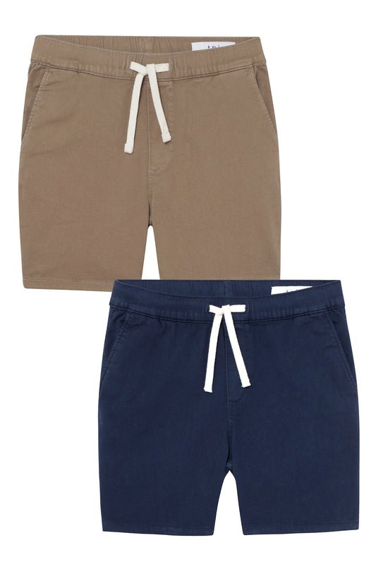 Everyday Comfort Shorts (Slim Fit) / Dark Khaki & Navy