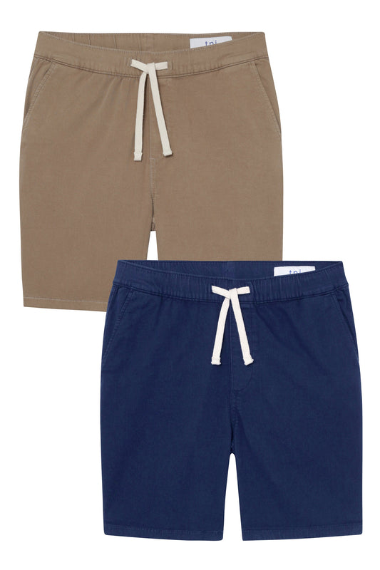 Everyday Comfort Shorts (Athletic Fit) / Dark Khaki & Navy