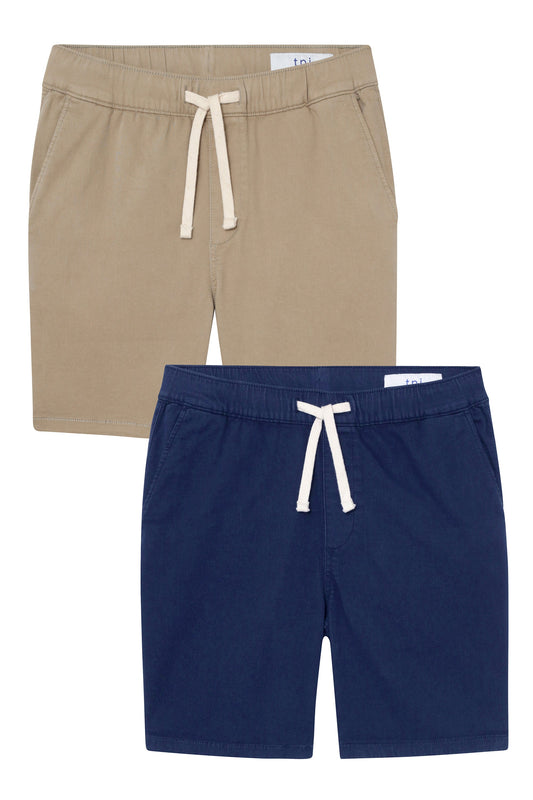 Everyday Comfort Shorts (Athletic Fit) / Light Khaki & Navy