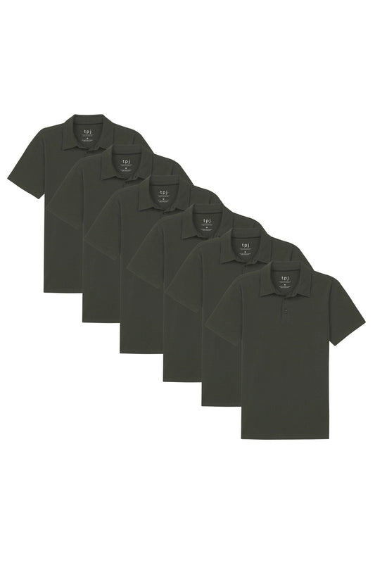 Organic Polo Shirt 6 Pack / Olive