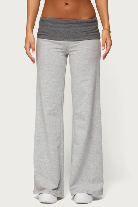 Sunnie Contrast Foldover Pants