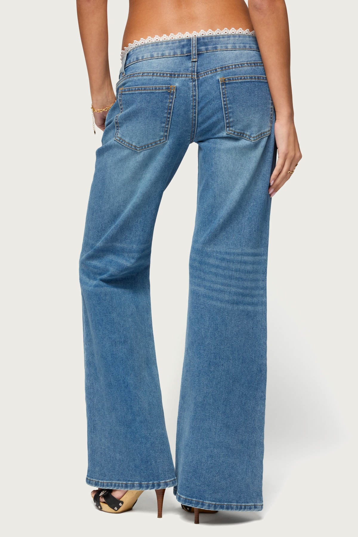 Girla Low Rise Wide Leg Jeans