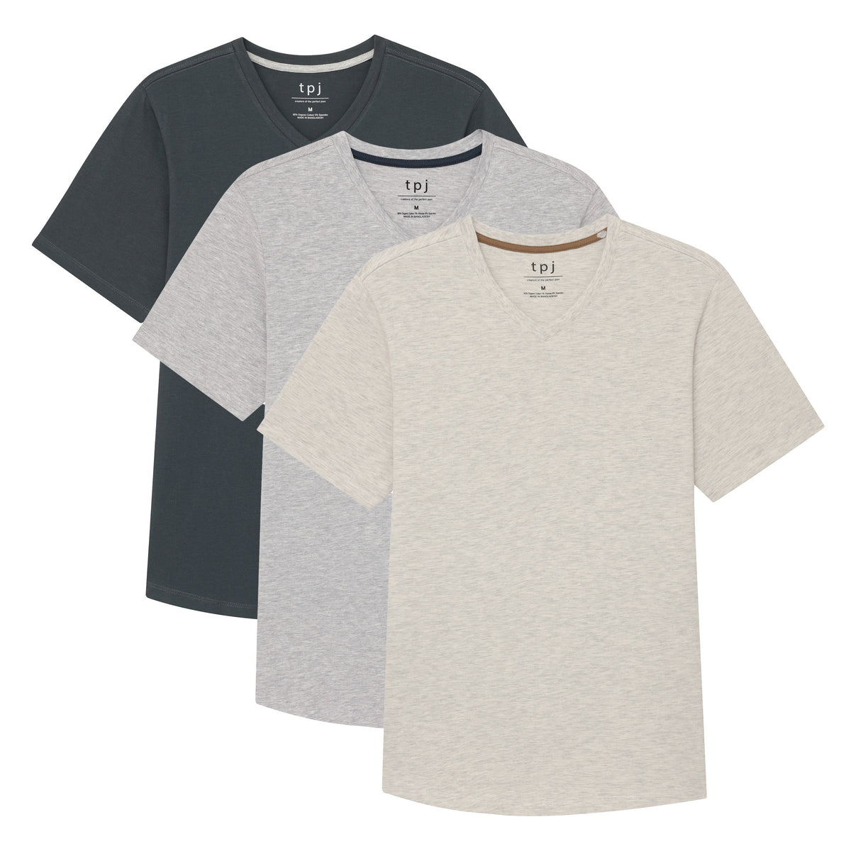 Organic V-Neck 3 Pack (Slim Fit)