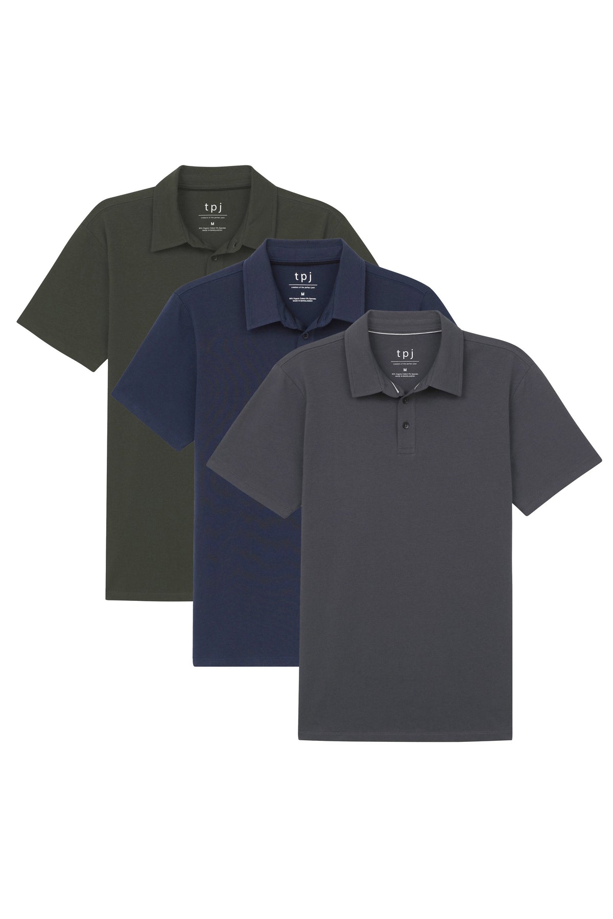 Organic Slim Fit Polo 3 Pack